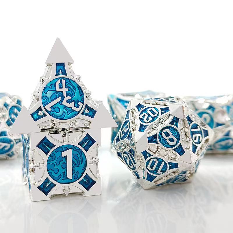 Dice Set Polyhedral - D4-D20 de cosplay polyédrique en laiton