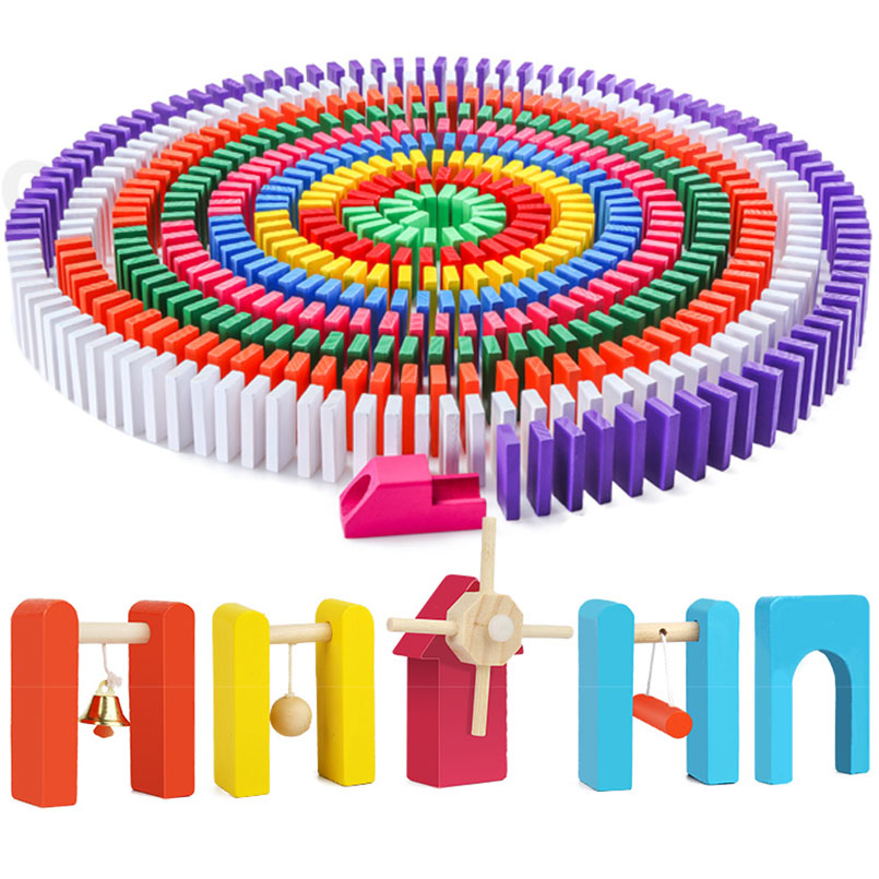 Board Game Monopoli - Jouets dominos en bois pour enfants,