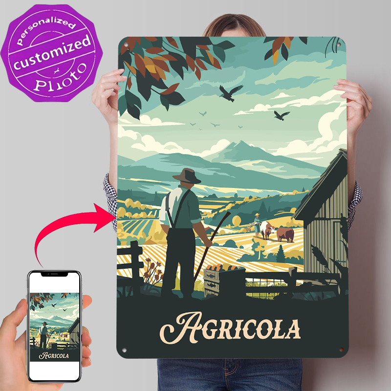 Board Game Inspiration - Affiche métallique 3D texturée inspirée du