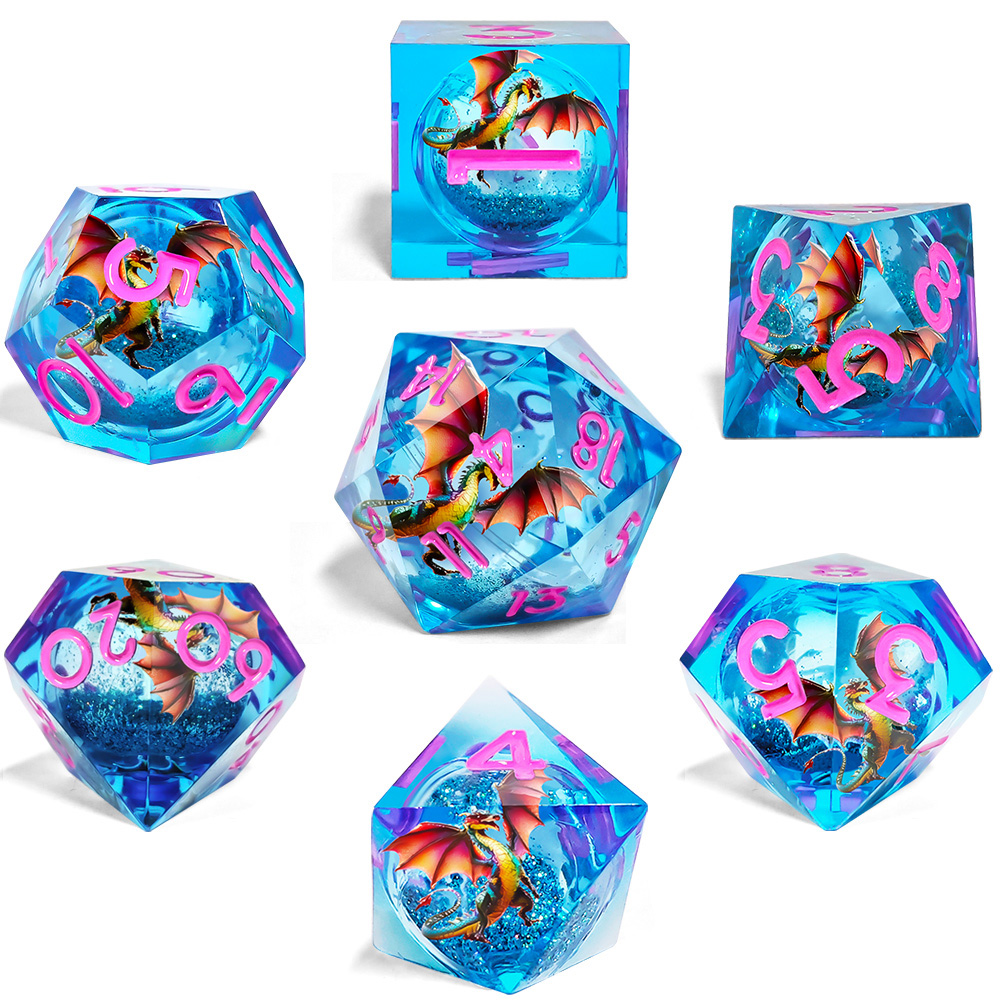 Dice Set Polyhedral - Jeu de dés à noyau liquide