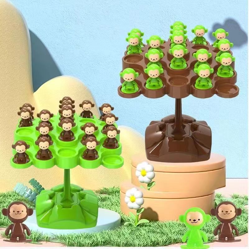 Board Game With Questions - Monkey Balance Tree Focus Balance formation