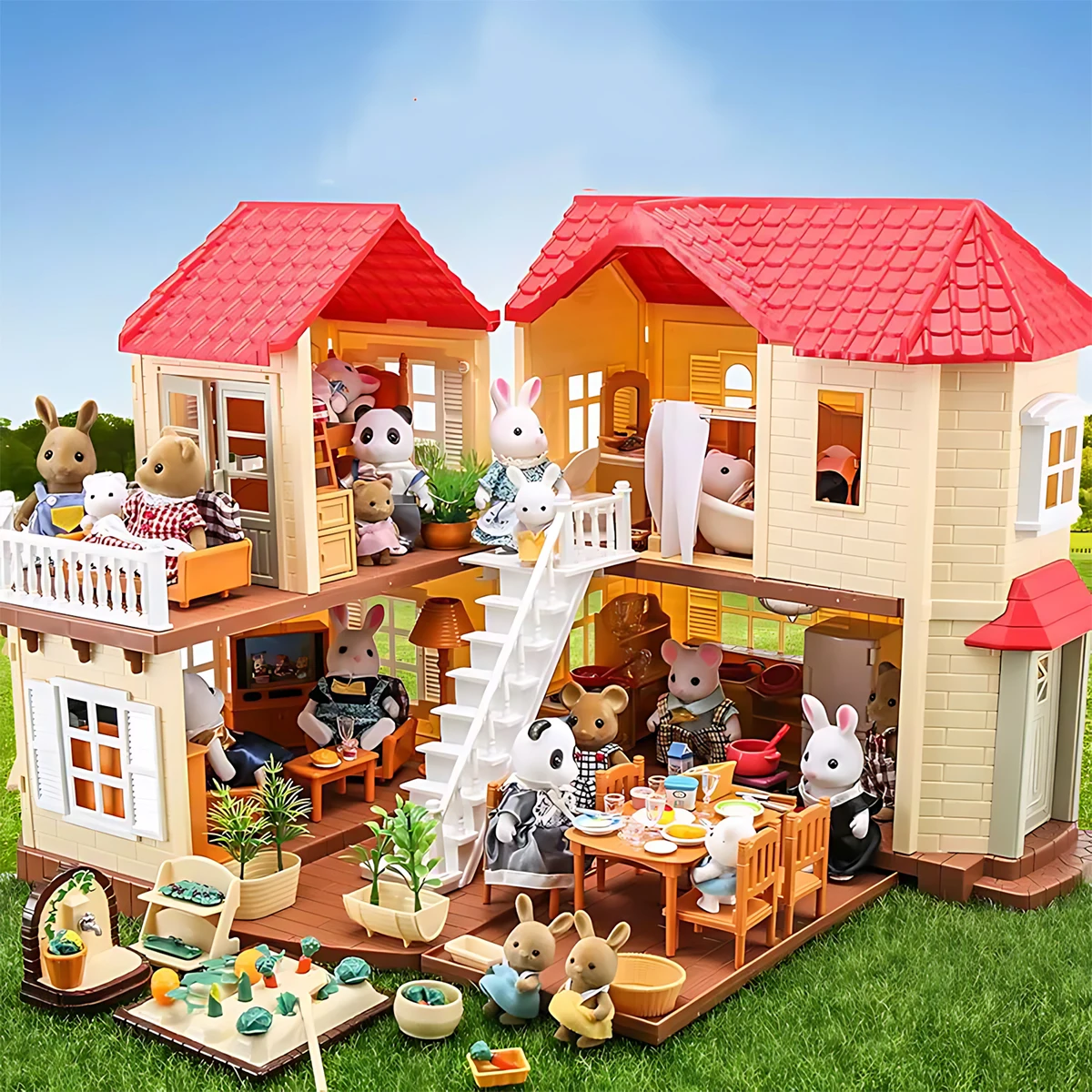 Miniature Terrain Set - Meubles miniatures 1:12 pour maison de