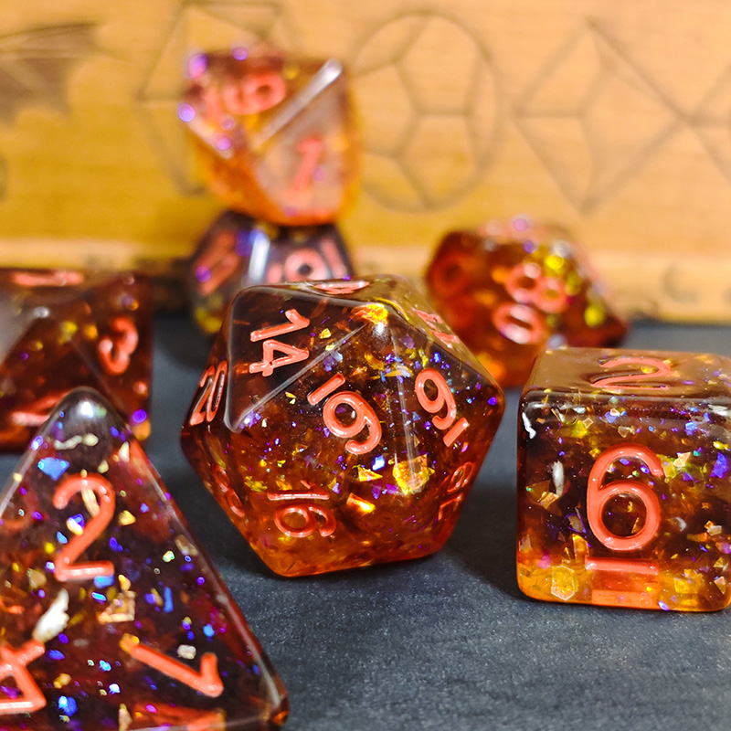 Dice Set Polyhedral - Ensemble de dés polyédriques en résine
