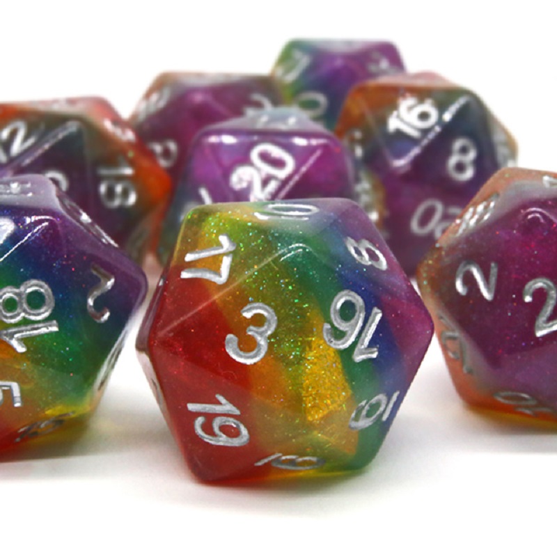 Ensemble de dés arc-en-ciel po - Dice Set Polyhedral avis et prix
