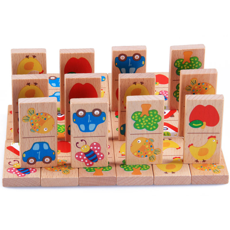 28 pièces bébé en bois Domino  - Board Game Monopoli avis et prix