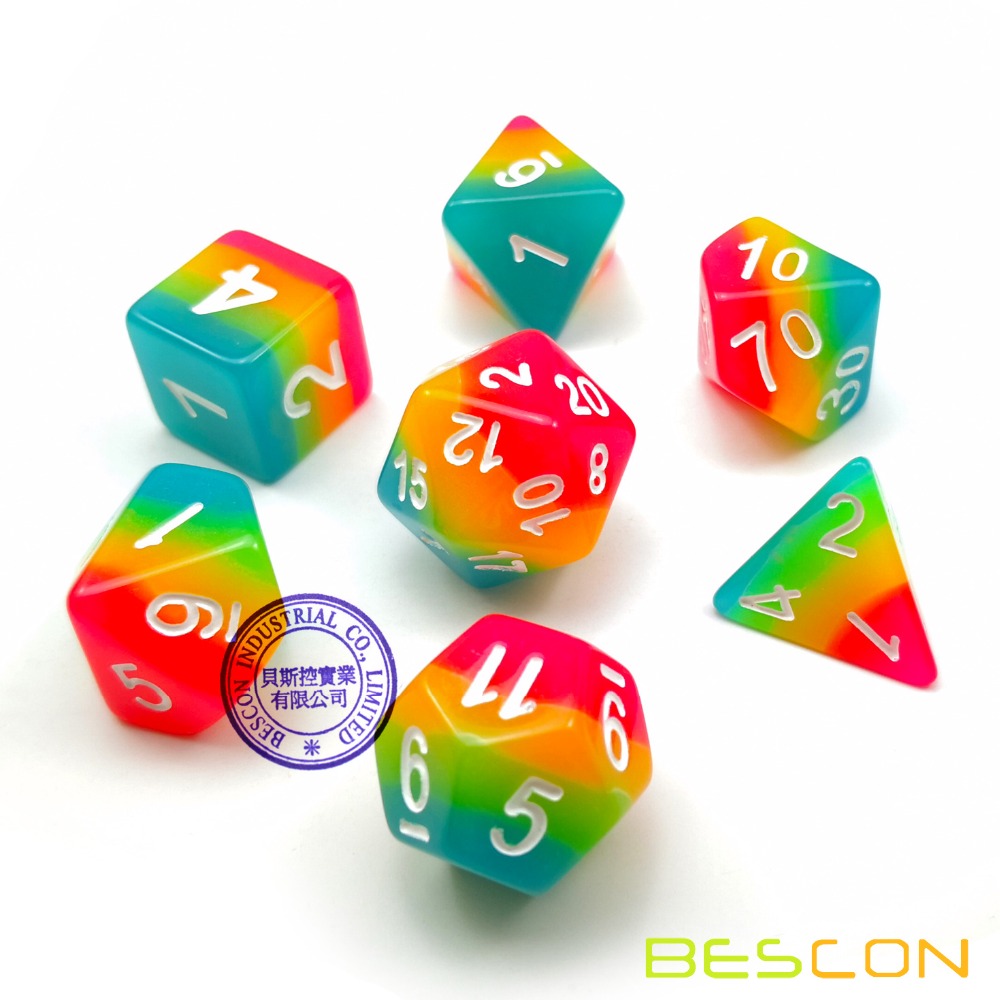 BESCON-Ensemble de 7 dés polyé - Dice Set Polyhedral avis et prix