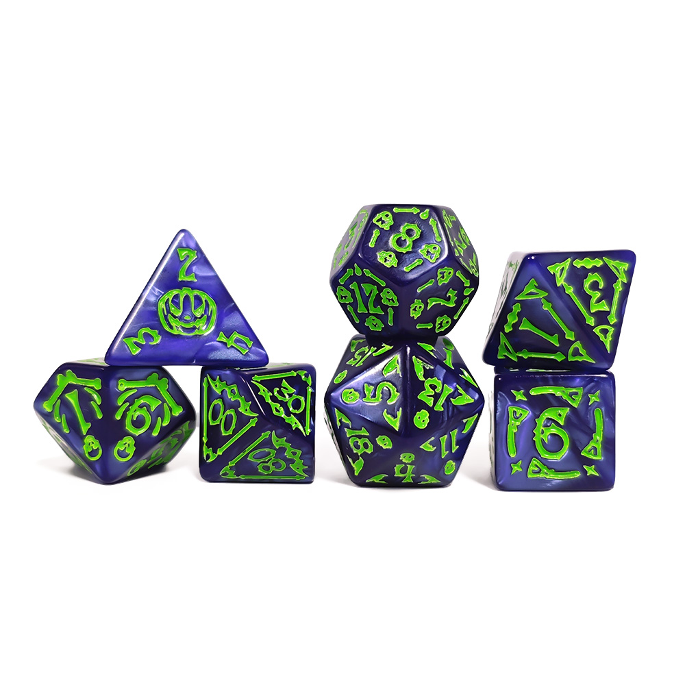 Jeu de dés Cthulhu bleu foncé  - Dice Set Polyhedral avis et prix