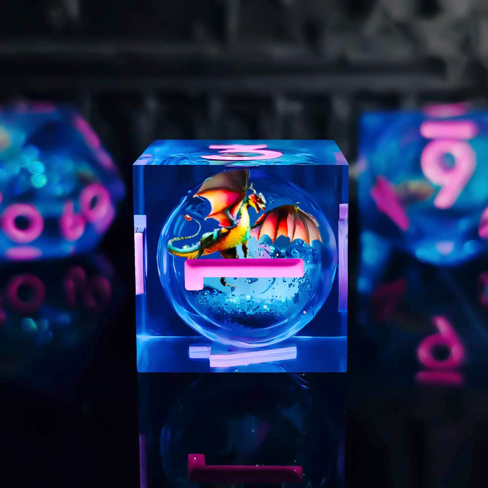 Jeu de dés à noyau liquide Dra - Dice Set Polyhedral avis et prix