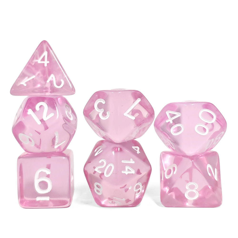 Dés polyédriques transparents  - Dice Set Polyhedral avis et prix