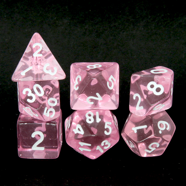 Dés polyédriques transparents  - Dice Set Polyhedral avis et prix