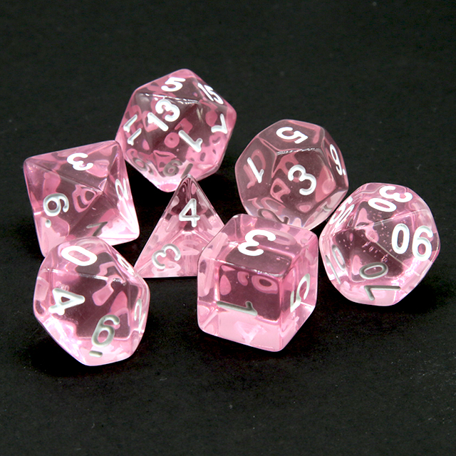 Dés polyédriques transparents  - Dice Set Polyhedral avis et prix