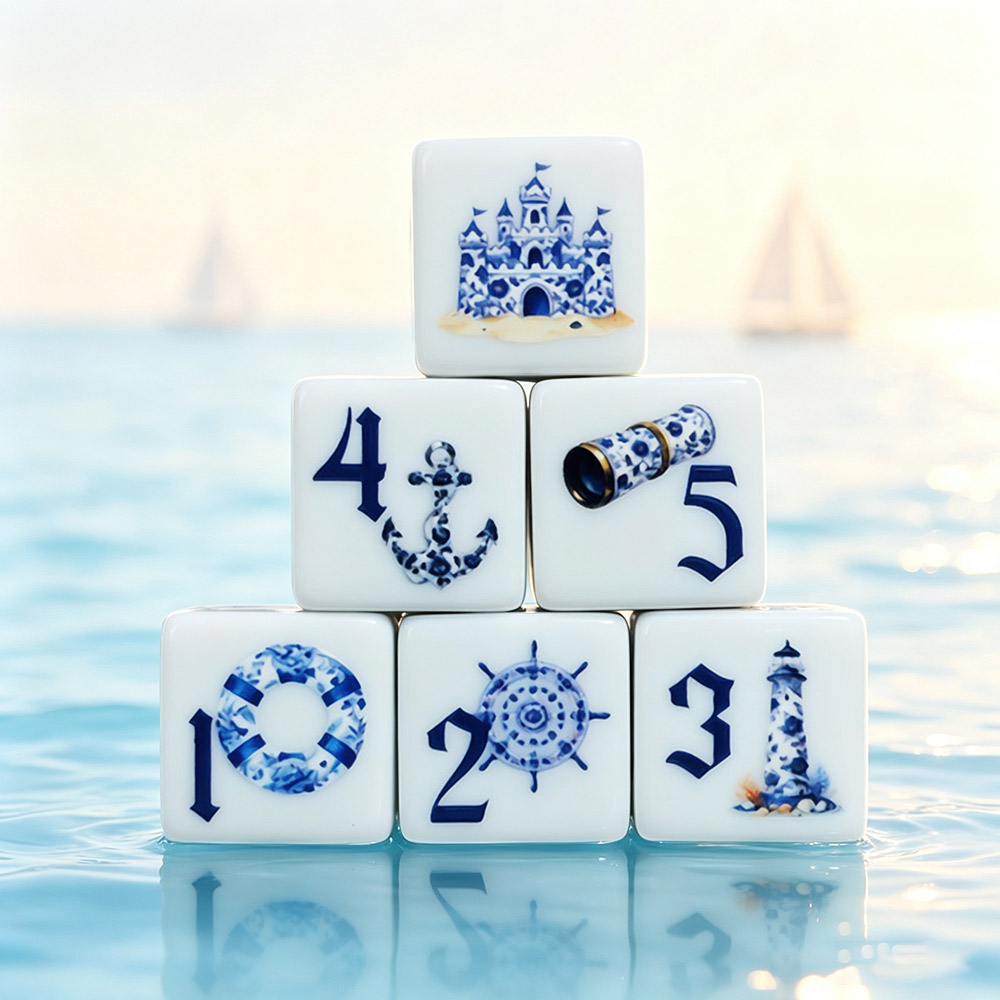 12 dés en acrylique bleus naut - Board Game Print avis et prix
