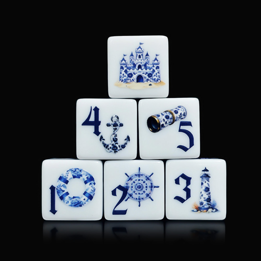 12 dés en acrylique bleus naut - Board Game Print avis et prix