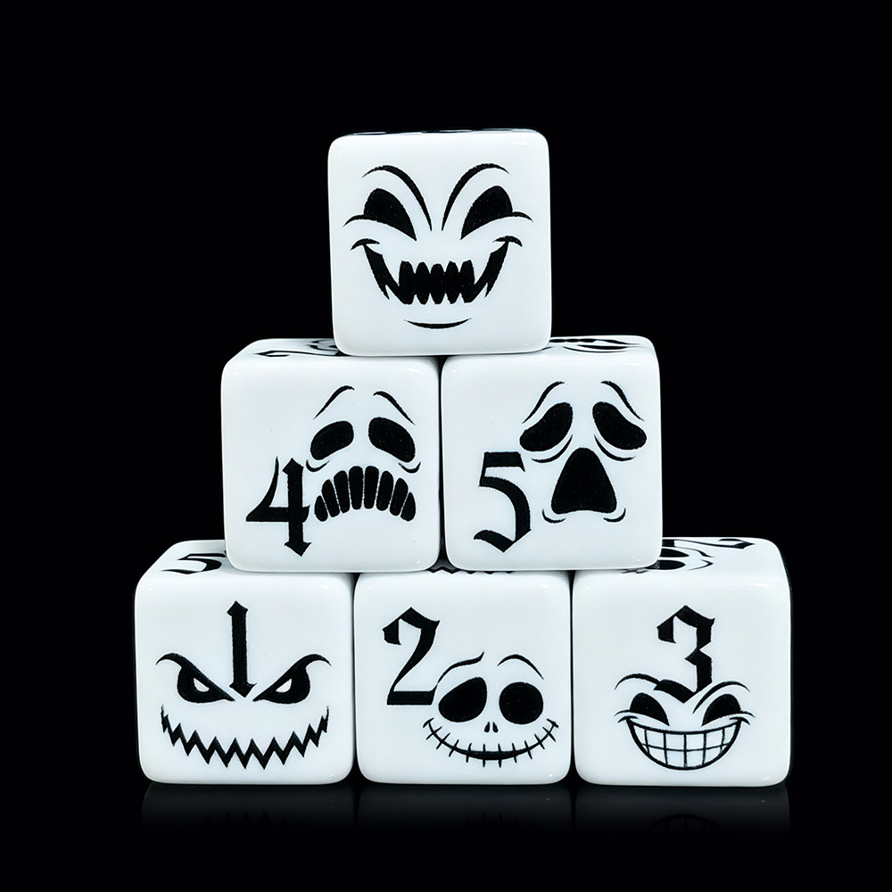 12 dés D6 à visage de fantôme  - Board Game Horror avis et prix