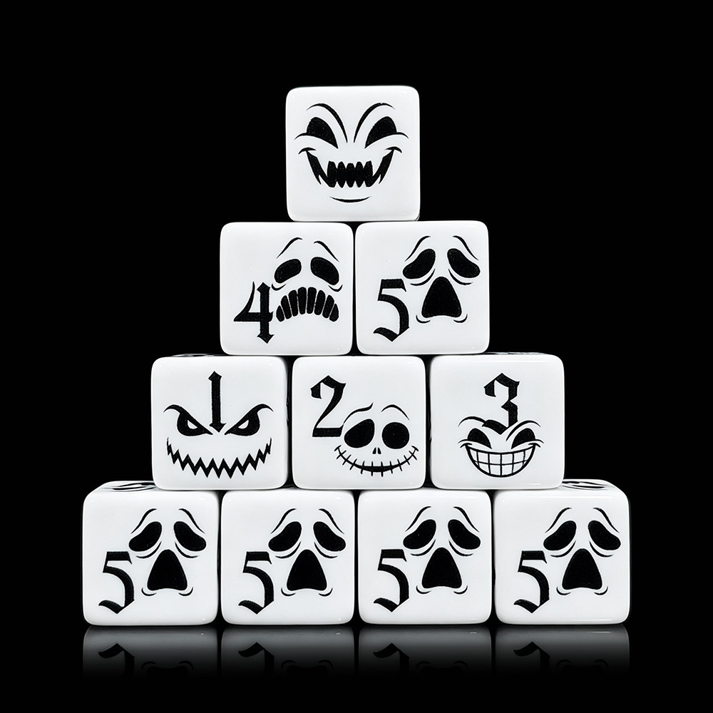 12 dés D6 à visage de fantôme  - Board Game Horror avis et prix