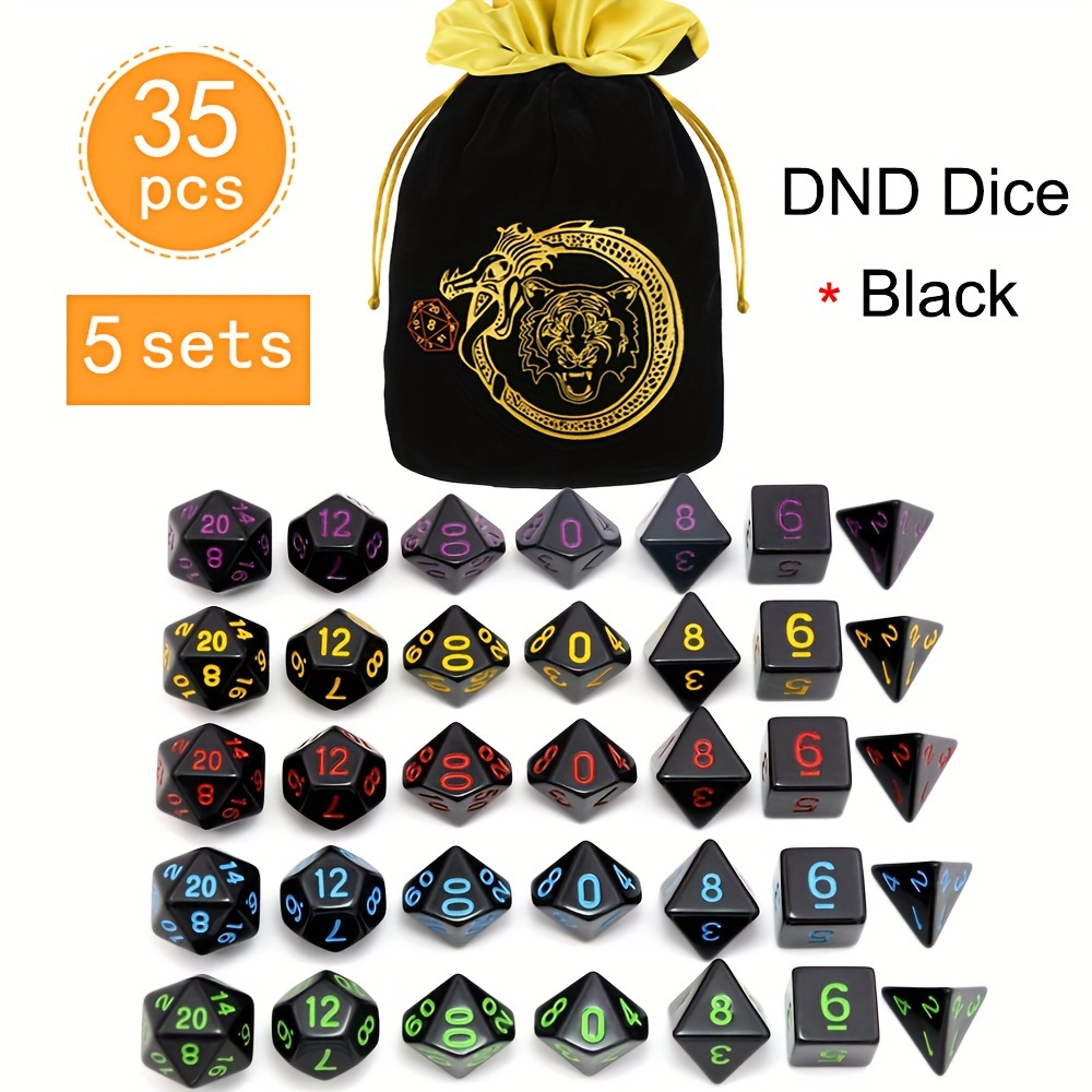 DND 5 sets de 35 dés polyédriq - Dice Set Polyhedral avis et prix