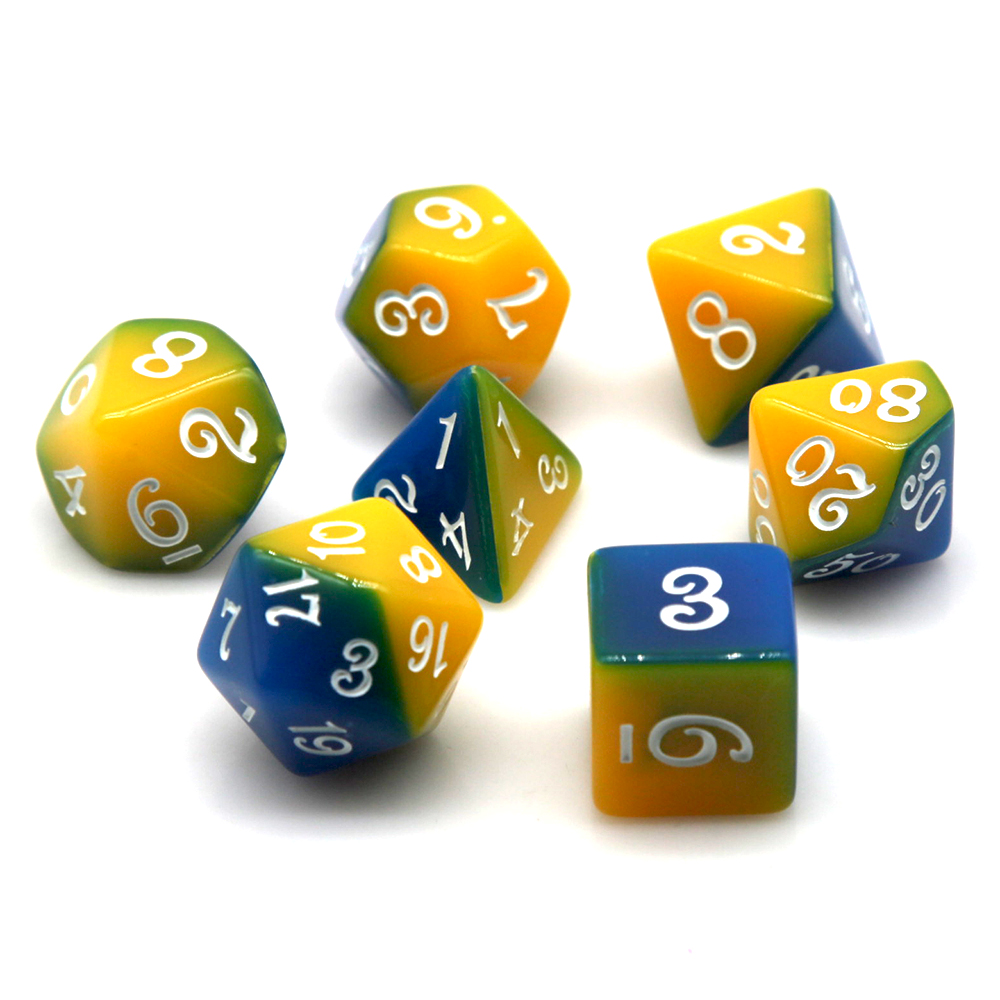 Jeu de dés polyédriques bicolo - Dice Set Polyhedral avis et prix