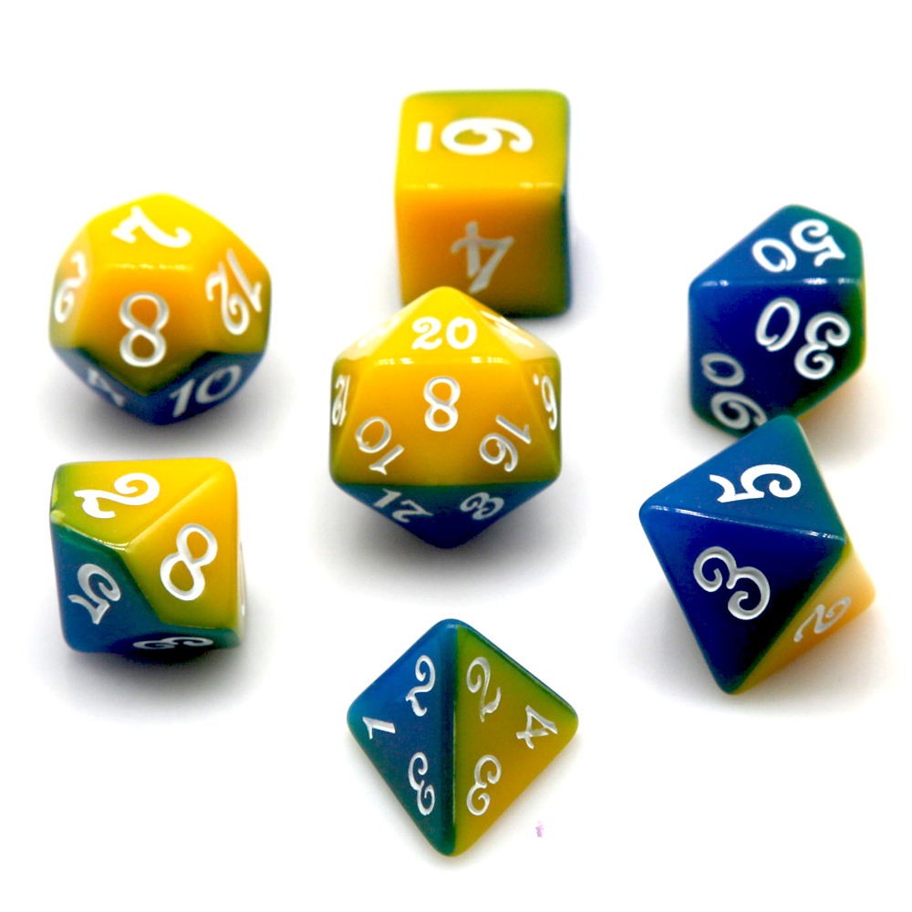 Jeu de dés polyédriques bicolo - Dice Set Polyhedral avis et prix